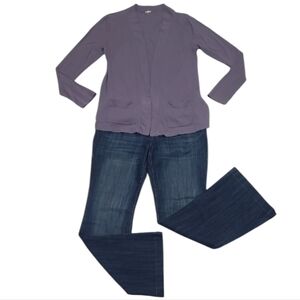 J. Crew Open Front Knit Cardigan Sweater Shawl Pockets